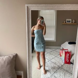 ASOS hourglass denim strapless mini dress